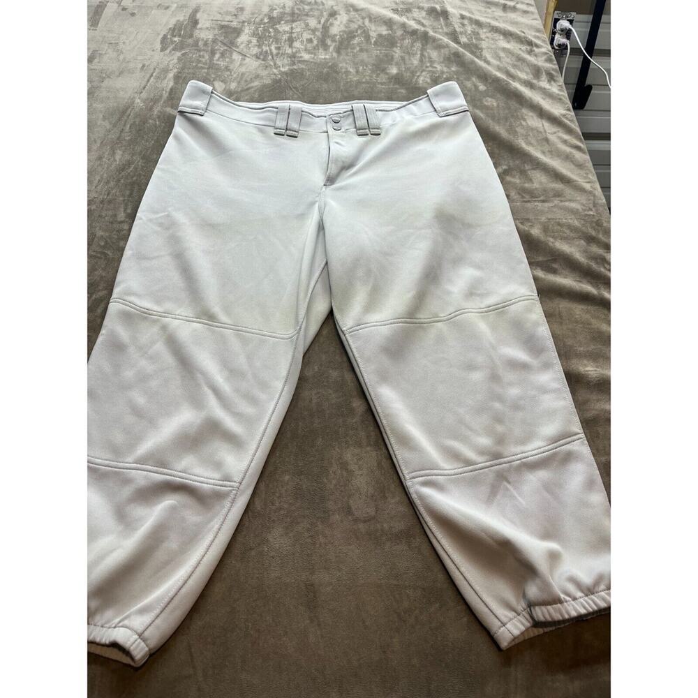 Mizuno Performance Women’s Softball‎ Pants 2XL Gray Belted waist